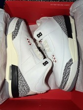Nike Air Jordan 3 Retro GS 'White Cement Reimagined' Sneakers Size 6Y New