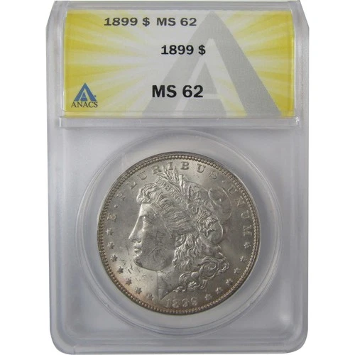 1899 Morgan Silver Dollar MS 62 ANACS Uncirculated $1 Coin SKU:I24482