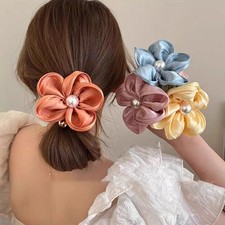 High Elastic Flower Hair Ring Hair Accessories Ponytail Hair Ring All-match  