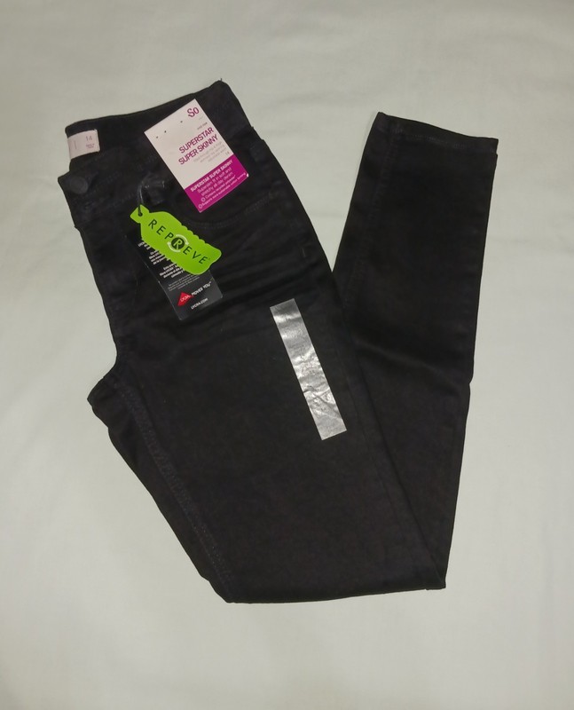 SO - Girls sz 14 Black Denim Super Skinny Jeans - NEW WITH TAGS