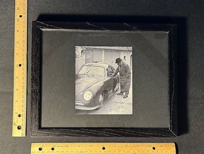 Framed In Glass Photo Ferdinand Porsche 1949 Porsche 356/2 Gmund Coupe 8x10