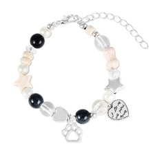 Pet Memorial Gifts for Women Men Cute Paw Print Bracelet for Dog Cat Lovers Bead