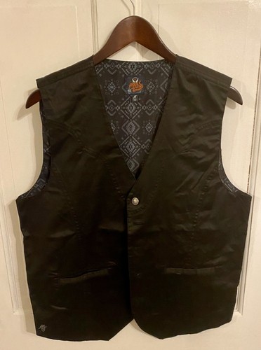 NWT Brad Paisley MoonShine Black Formal Vest with Tailored Fit