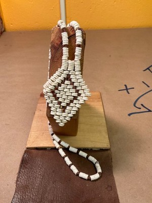 Bushman eggshell Necklace or Adornment 450 round shells brown spacers OSTRICH