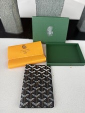 Portafoglio GOYARD Paris nero Grenelle copertura passaporto $875