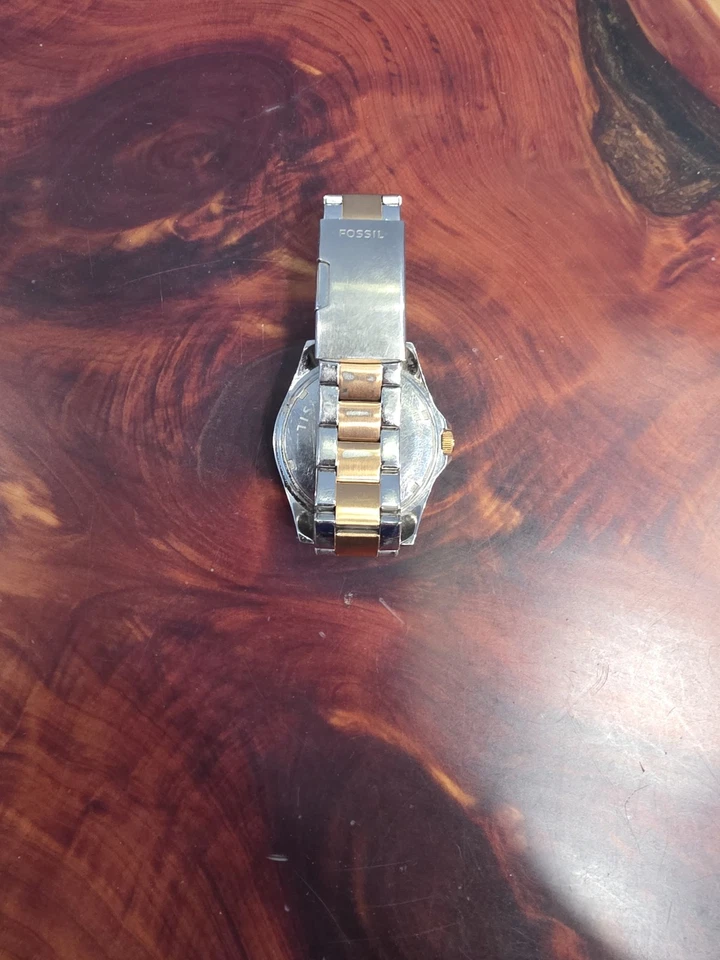 Fossil Wrist Watch ES-2787 Crystal Bezel Two-Tone St. Steel - Image 4 of 4