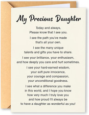 , Birthday Daughter Card, Birthday Card Daughter Adult, Daughter Birthday Card,
