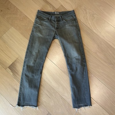 Naked & Famous Weird Guy Grey Selvedge Jeans Distressed Men's 31