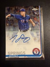 2019 Topps Chrome Rookie Autograph Jeffrey Springs Auto RC #RA-JS Texas Rangers