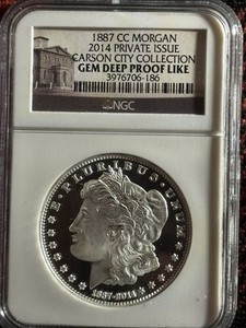 1887-CC Morgan Silver Dollar $1 DMPL (Deep Mirror Proof-Like) KM#110
