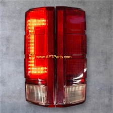 1980-86 Ford F150 F250 Truck Bronco RED Tail Lights Pair w/ Built-In LED New