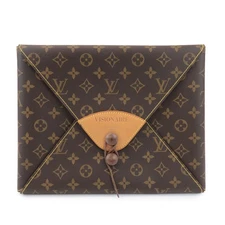 Louis Vuitton Monogram Visionaire Clutch Bag 100th Anniv. M99045 Auth Used F/S