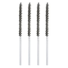 4pcs Pipe Cleaners Brush Set 0.39 Inch Stainless Steel Bristles for Tube, Silver