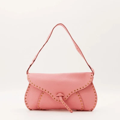 Sac porté épaule Céline Poulbot Cuir grainé Rose Vintage Authentique - Photo 1/4