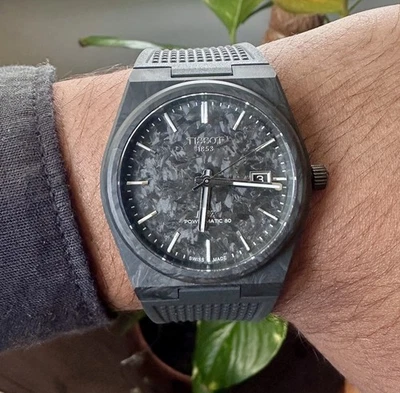 Rare Tissot Prx Powermatic Carbon x Special Watch Prospex 50th Khaki Field Diver - Image 1 of 4