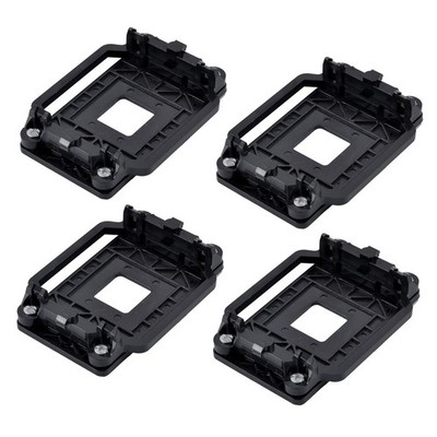 Plastic CPU Fan Bracket Base Socket Black 4pcs for AMD AM2 AM3 AM2+ AM3+
