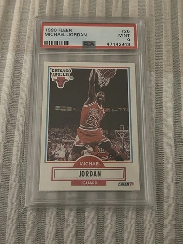 1990 FLEER MICHAEL JORDAN #26 PSA 9 MINT - ERROR NO BLACK LINE ON BACK - RARE 🔥