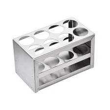 Stainless Steel Test Tube Holder Lab Stand Rack 8 Hole 3 Layer for 26-30mm Tubes