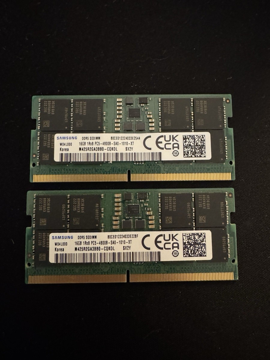 SAMSUNG DDR5-4800 32GB 16GB×2 Samsung (DDR5-4800) 32GB(2X16GB) PC5-4800 Laptop RAM SODIMM Memory