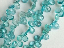 5x7mm Blue Apatite Faceted Pear Beads, Apatite Pear Shaped Beads, Apatite