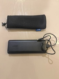 Anker A1271 PowerCore 20100 Portable Charger - Black.  With Mesh case and cord.