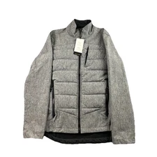 Champion C9 Softshell Jacket Mens Small Gray Heather Puffer Front Full Zip NWT