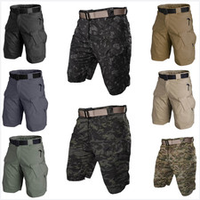 Mens Tactical Shorts Cargo Shorts Outdoor Waterproof Hiking Fishing Track Shorts