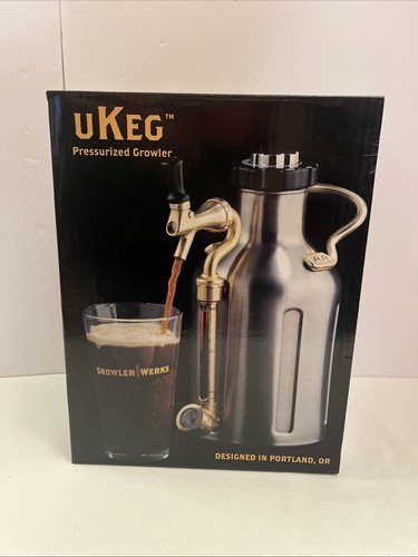 New GrowlerWerks UKeg 64 oz coltivatore birra gassato in acciaio inox pressurizzato - Foto 1 di 6