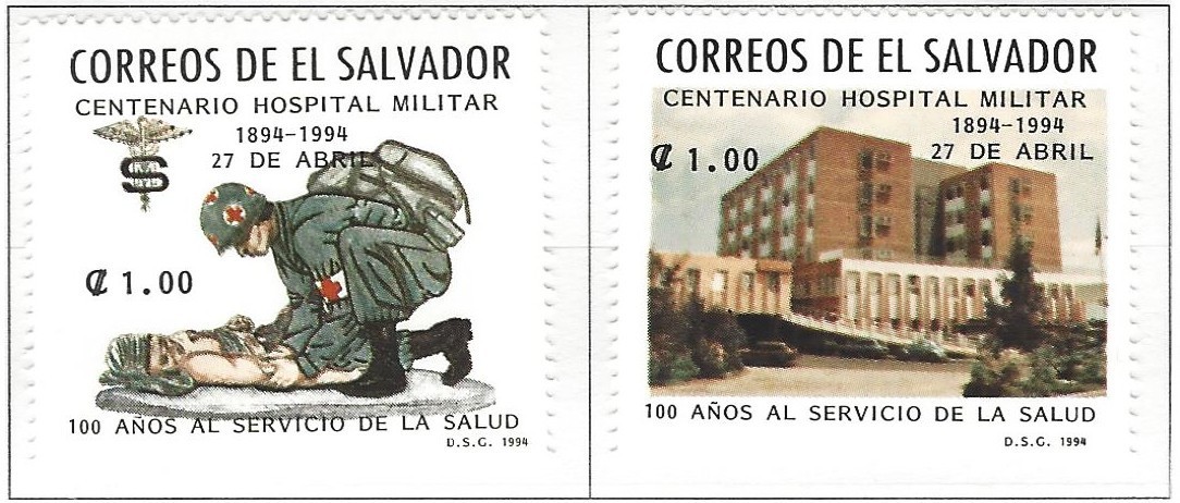 EL SALVADOR 1994 SCOTT 1364-5 HOSPITAL MINT NH