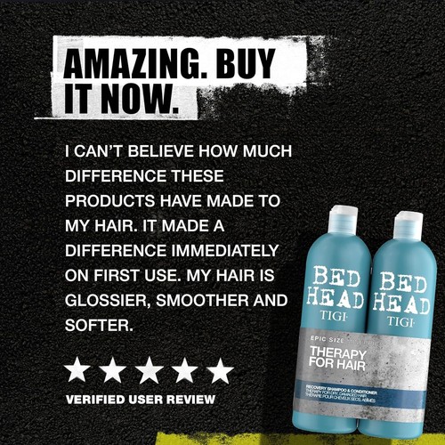 Bed Head by TIGI | Recovery Shampoo and Conditioner Set 750 ml ( Pack of 2) - Picture 6 of 6