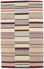 5x8 Modern Hand-Tufted Rug Multicolored Stripes Contemporary Kids Room Carpet