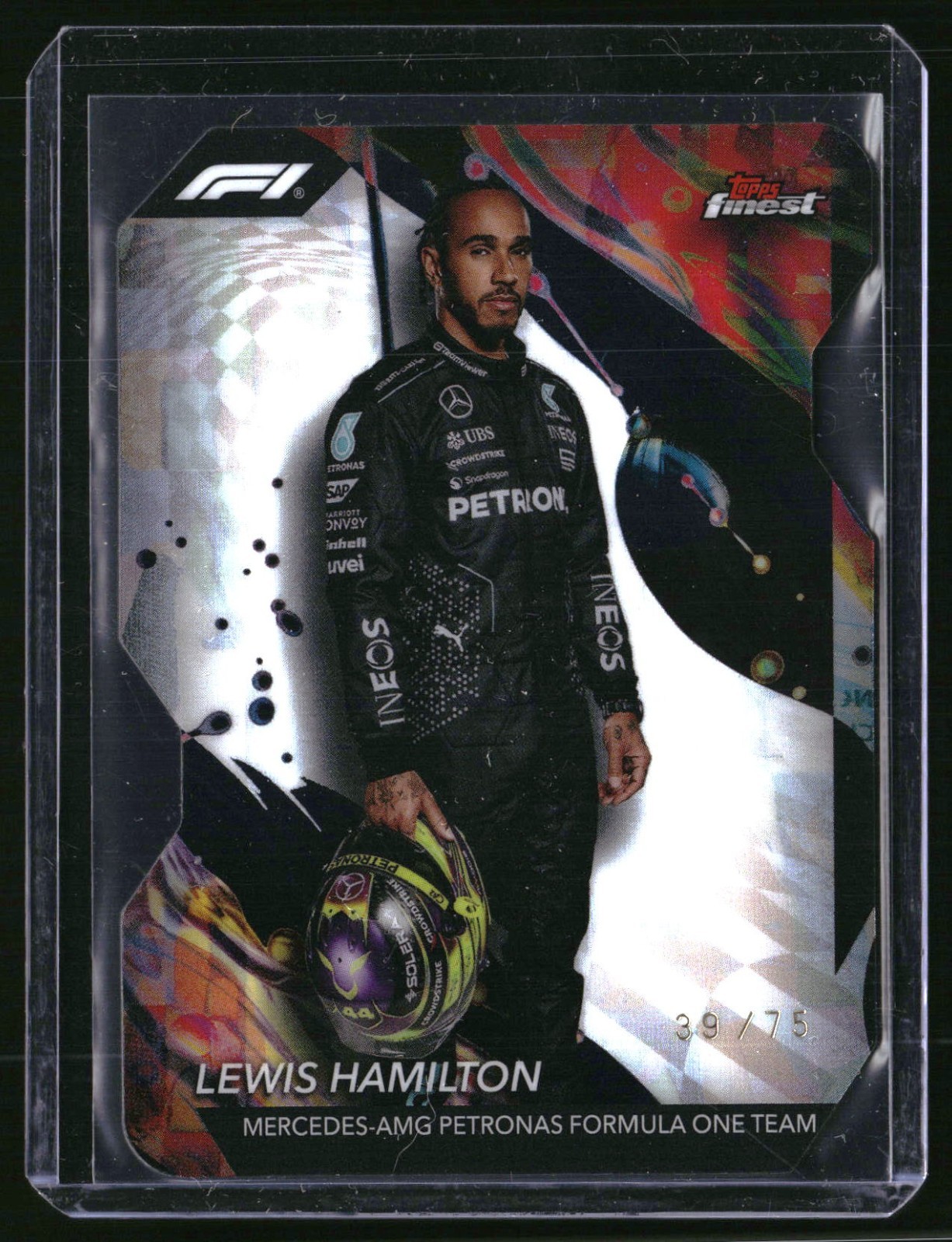 2024 Topps Finest Formula 1 F1 Lewis Hamilton Uncommon Die Cut 39/75 #106