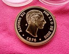 GRAN MONEDA 25 PESETAS ORO ALFONSO XII 1876. 40 MM PERFECTA
