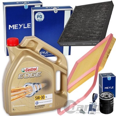 MEYLE FILTERSET+CASTROL 5W30 für 1.0+TSI SEAT IBIZA 4 SKODA FABIA 3 POLO 6R