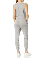 Amazon Essentials Damen Studio-Terry-Fleece-Jumpsuit Hellgrau GrößE