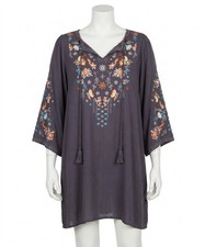 Umgee Embroidered Shift Dress - Plus Size XL