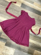 Charming Burgundy A Line Tie Dress Ruffle Sleeves