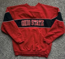 Vintage Ohio state buckeyes men's red crew neck sweatshirt embroidered Large