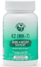 Vitamin K as MK-7 Natural Vitamin K2 Supplement from Fermented Chickpeas, 60ct.