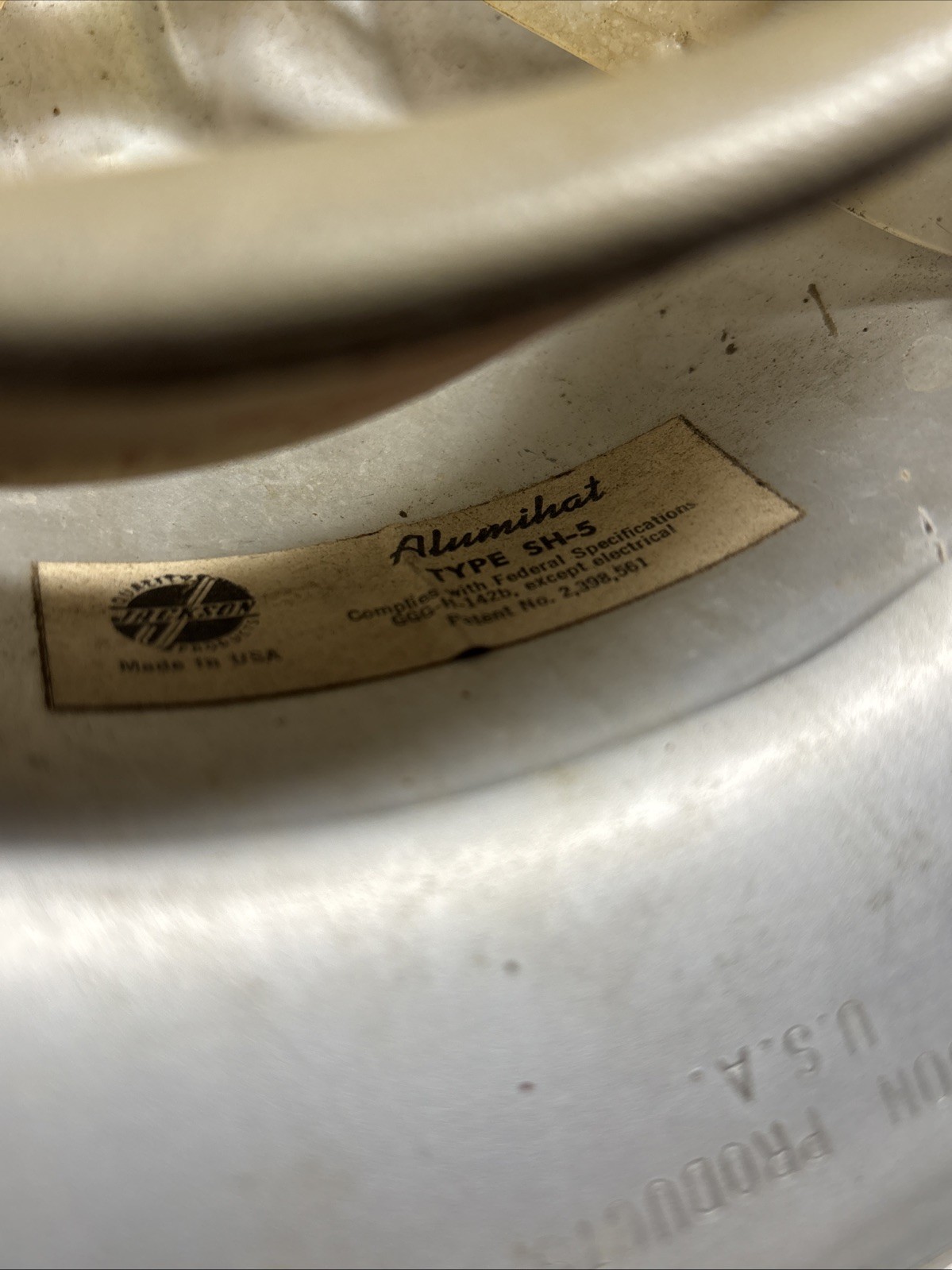 Jackson Products Alumihat Vintage Aluminum Hard Hat With Liner Full Brim