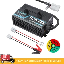 12V 40A Lithium Battery Charger 14.6V LiFePO4 Battery Charger For 12.8V LiFePO4 