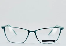 ITALIA INDEPENDENT 5202 038 Green Womens Semi Cat Eye Eyeglasses 52-15-135 B:35