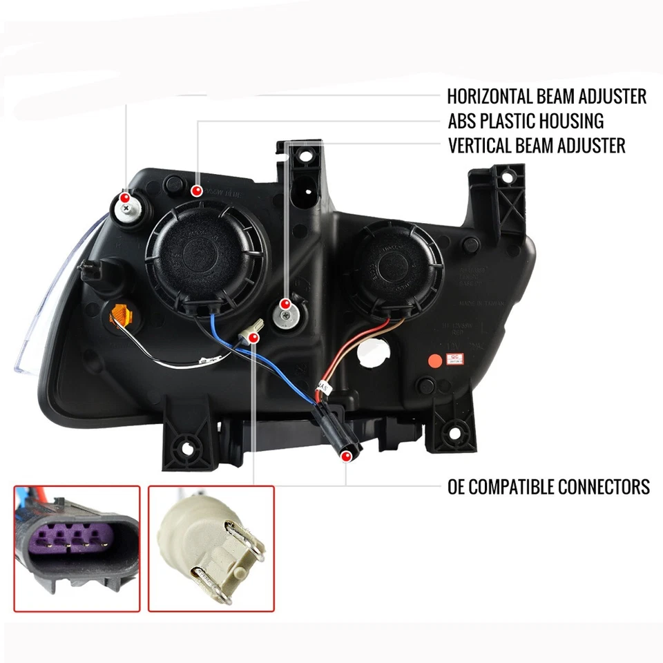 Faros de carcasa negros ahumados LED U DRL blancos para Dodge Charger 11-14 Foto 2 de 4