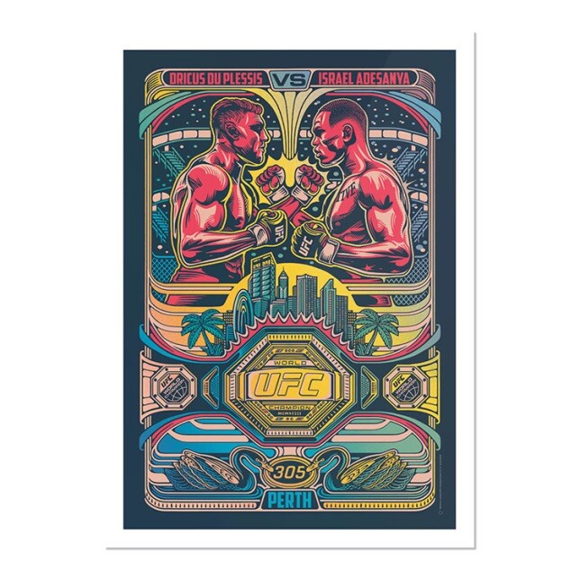 2024 UFC Topps NOW  UFC 305 SP POSTER IN HAND