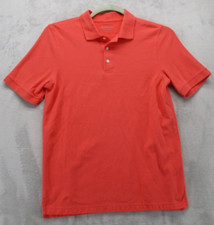 Croft Barrow Polo Shirt Men's Medium Orange Solid Color 100 Cotton