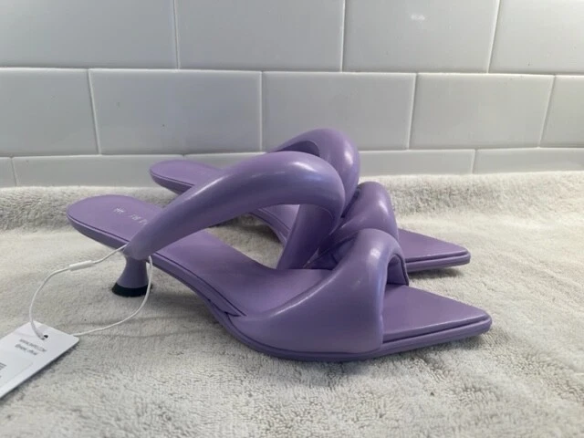 JW PEI Women's Sara Mule Heeled Sandals size 8 or 39 EU Lavender $89.99  MSRP NEW