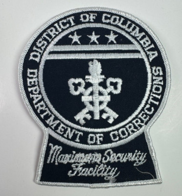 District of Columbia Corrections Maximum Security Facility Washington DC Patch