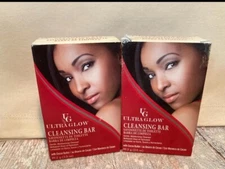 2 Ultra Glow Cleansing Bar Gentle Moisturizing Cleanser Soap 3.5 oz