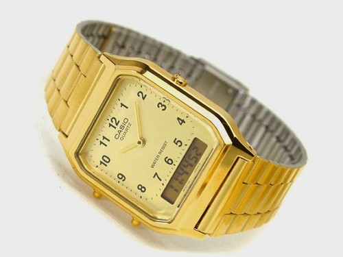 casio aq 230 gold