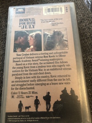 VHS-Born On The 4th Of July- Hard Case-MULTIPLE VHSs SHIP FREE